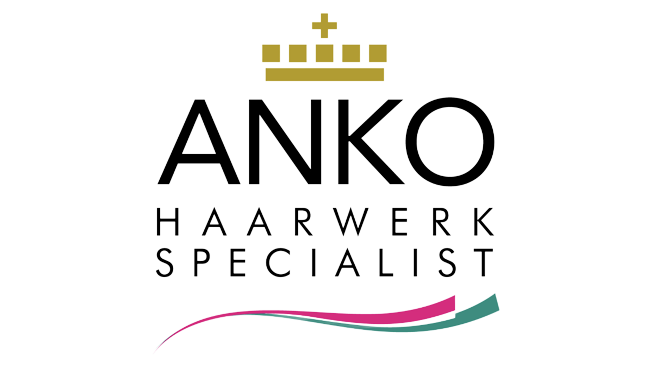 Logo van ANKO Haarwerkspecialist, een professioneel bedrijfgespecialiseerd in haarwerken. Het logo toont waarschijnlijk een visueel symbool of een combinatie van woorden die het merk vertegenwoordigen 2341_1